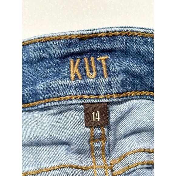 Kut from the Kloth Womens Hi Rise Boyfriend Jeans Blue Denim Light Wash Size 14 - Picture 2 of 12